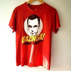 Big Bang Theory Bazinga! Sheldon Graphic Tee Med.